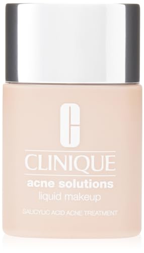 Base líquida Clinique Acne Solutions con ácido salicílico para piel seca a mixta y grasa | Cobertura media, acabado mate natural, vainilla, 1.0 fl oz - imagen 1