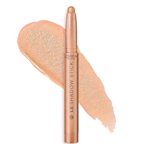 L'Oreal Paris Makeup Le Shadow Stick Sombra de Ojos, Crema Mezclable y Resistente al Desvanecimiento, Rosa Brillante, 0.05 Oz - imagen 4