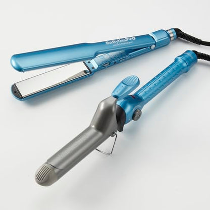 BaBylissPRO Nano Titanium Limited Edition 1 1/2" Ultra Thin Flat Iron and 1 1/4" Spring Curling Iron Prepack - imagen 2