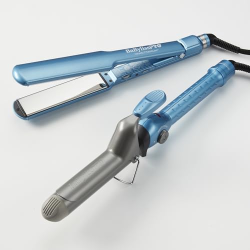 BaBylissPRO Nano Titanium Limited Edition 1 1/2" Ultra Thin Flat Iron and 1 1/4" Spring Curling Iron Prepack - imagen 4