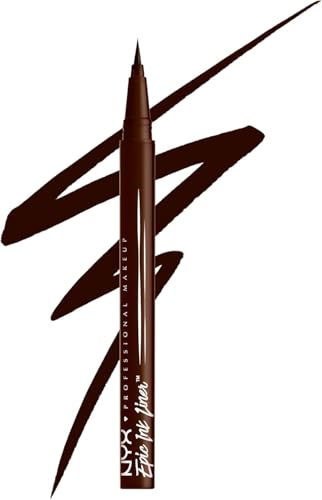 Delineador Líquido Waterproof NYX PROFESSIONAL MAKEUP Epic Ink Liner, Fórmula Vegana - Chocolate con Leche (Marrón Mate) - imagen 4
