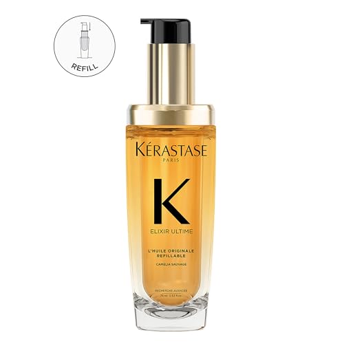 Kerastase Elixir Ultime Refillable Hair Oil - Hydrates & Smoothes Frizz, Adds Shine, With Wild Camellia, Nourishes & Strengthens Hair, For All Hair Ty - imagen 3
