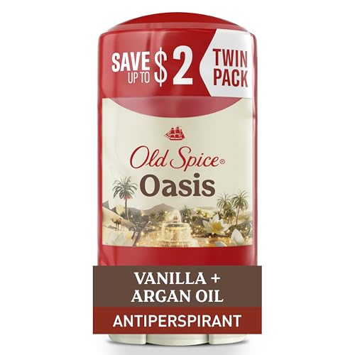 Desodorante Antitranspirante Old Spice para Hombre, Protección contra Sudor y Olores 24/7, Aroma Oasis con Vainilla y Aceite de Argán, 2.6 oz - imagen 1