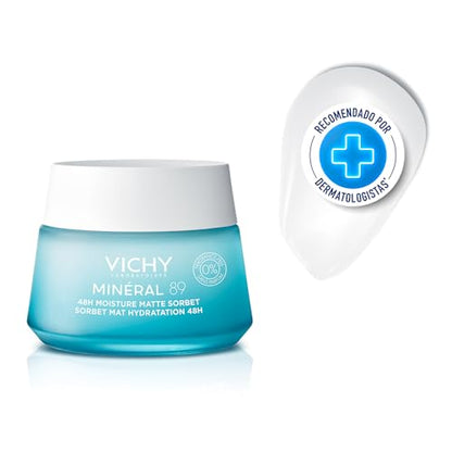 VICHY Minéral 89 Sorbete Facial Hidratante para Piel Grasa, Ácido Hialurónico + Niacinamida + Ácido Salicílico, Control de Brillo, Gel Refrescante - imagen 1