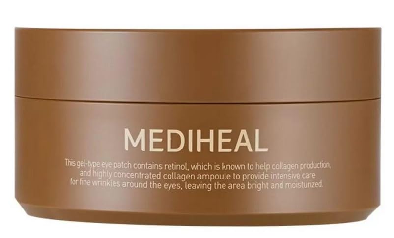 Parches para los Ojos Mediheal de Retinol y Colágeno - Almohadillas Hidrogel Coreanas (60 parches) con 95% de Retinol y Colágeno - Reduce Ojeras y - imagen 3