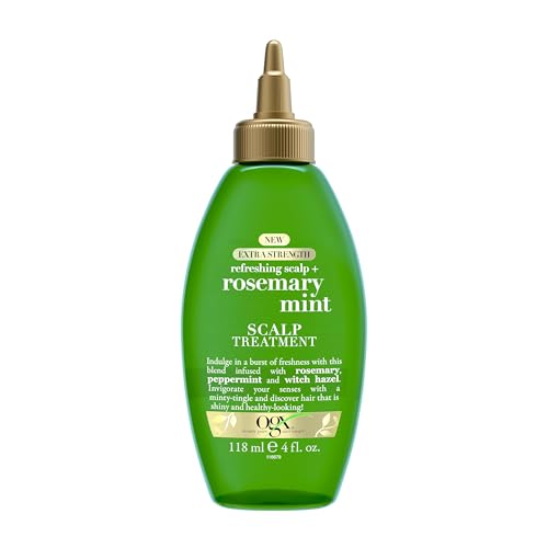 Tratamiento para el Cuero Cabelludo Seco OGX Extra Strength con Aceite de Romero y Menta, Detoxificante de Peppermint y Hamamelis, Aclarador Leave-In - imagen 2