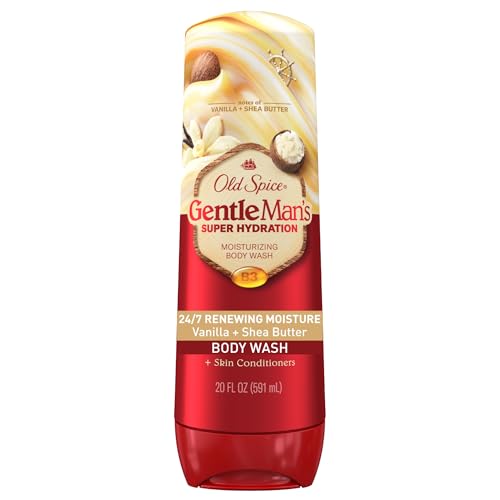 Old Spice Gel de Ducha GentleMan's Super Hidratación para Hombres, 24/7 Hidratación Renovadora, Suave con la Piel, Aroma a Vainilla y Manteca de - imagen 1
