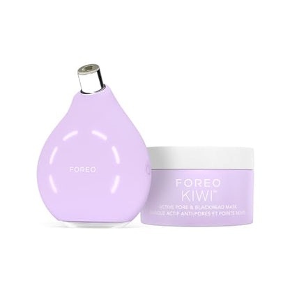 FOREO Smooth & Resurface KIWI derma Microdermabrasion Machine - Black Head Remover for Face + KIWI Active Pore & Blackhead Mask, 100g - Blackhead Extr - imagen 1
