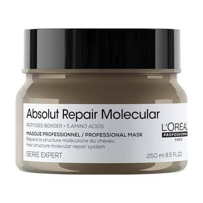 Mascarilla Capilar L'Oréal Professionnel Paris Absolut Repair Molecular - Repara Daños y Restaura Fuerza para Cabello Muy Seco y Dañado, Hidratación - imagen 2