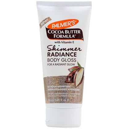 Loción Corporal Brillante Palmer's Cocoa Butter Formula con Vitamina E, 5.25 Fl Oz, Hidratación de 48 Horas, Ayuda a Difuminar Venas, Celulitis y - imagen 1