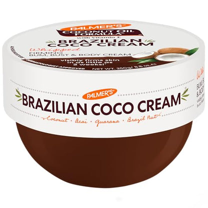 Crema Corporal Palmer's Coconut Oil Formula Brazilian Coco con Vitamina E, 8.8 Fl Oz, Crema Batida para Glúteos, Bustos y Cuerpo, Ayuda a Apretar y - imagen 1