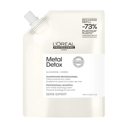 Champú L'Oréal Professionnel Paris Metal Detox - Champú quelante para agua dura, elimina acumulación de metales y protege el color y brillo, sin - imagen 3