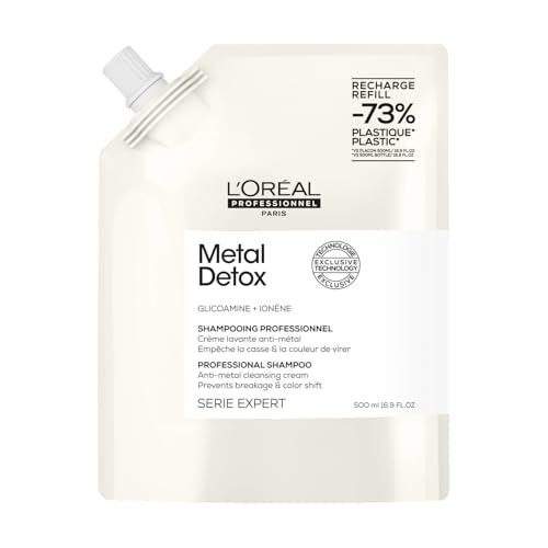 Champú L'Oréal Professionnel Paris Metal Detox - Champú quelante para agua dura, elimina acumulación de metales y protege color y brillo, sin - imagen 3