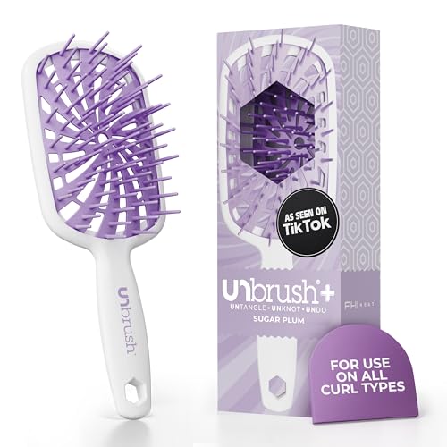 Cepillo FHI Heat UNbrush Plus para Cabello Rizado - Desenredante Suave y Efectivo para Cabello Frágil Húmedo o Seco - Cepillo Antiestático con 84 - imagen 2