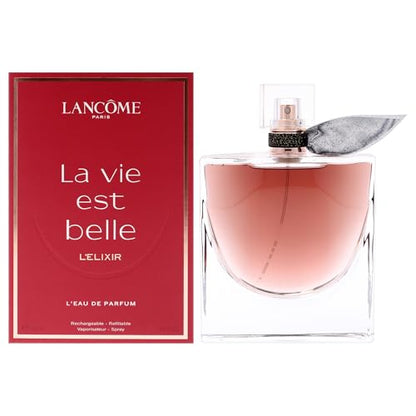 Lancôme La Vie Est Belle L'Elixir Eau de Parfum - Long Lasting Fragrance with Raspberry, Violet & Cocoa Butter - Floral Women's Perfume - 3.4 Fl Oz - imagen 1