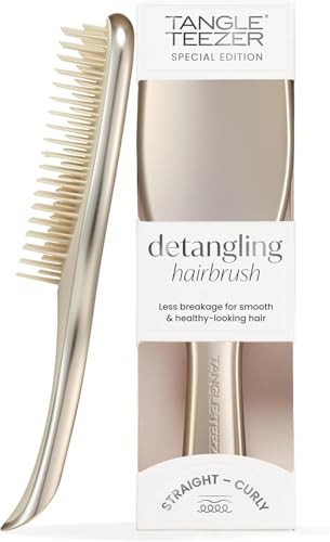 Cepillo Desenredante Tangle Teezer Chrome Ultimate para Cabello Húmedo y Seco, Elimina Nudos y Reduce Quiebre, Ideal para Cabello Lacio a Rizado, Oro - imagen 2