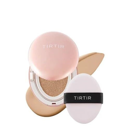 Base de Maquillaje TIRTIR Mask Fit All Cover Cushion Rosa | Alta cobertura, Acabado mate aterciopelado, Ligera, Corrige enrojecimiento, Coreana (#24N - imagen 1