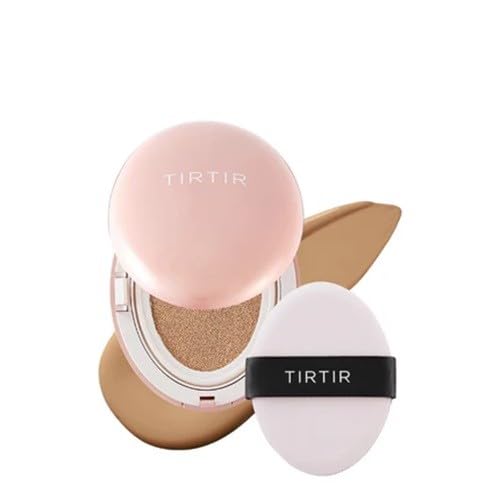 Base de Maquillaje TIRTIR Mask Fit All Cover Pink Cushion | Alta cobertura, Acabado mate aterciopelado, Ligera, Corrige enrojecimiento, Coreana (#29N - imagen 1