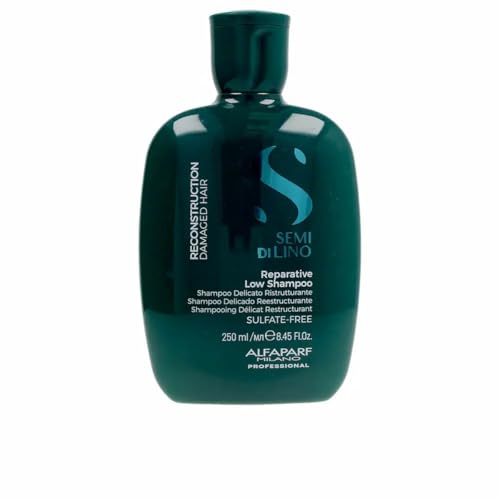 Champú Reparador ALFAPARF MILANO Semi di Lino para Cabello Teñido, Decolorado o Dañado - Sin Sulfatos - Seguro para Color - Restaura Fibra y - imagen 1