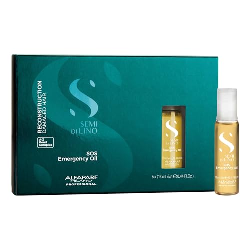 ALFAPARF MILANO Semi di Lino Aceite SOS de Emergencia Reparador - Tratamiento para el Quiebre del Cabello, Fortalecimiento y Reparación - Aceite - imagen 1