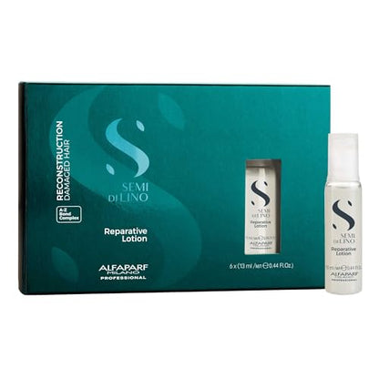 ALFAPARF MILANO Semi di Lino Loción Reparadora de Reconstrucción - Tratamiento para Cabello Dañado, Aporta Brillo, Suavidad y Cuerpo - Protección - imagen 2