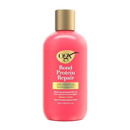 OGX Repair & Protect Bond Protein Pre-Shampoo, Tratamiento Pre-Champú Sin Parabenos y Sulfatos, 8.4 fl. oz - imagen 2