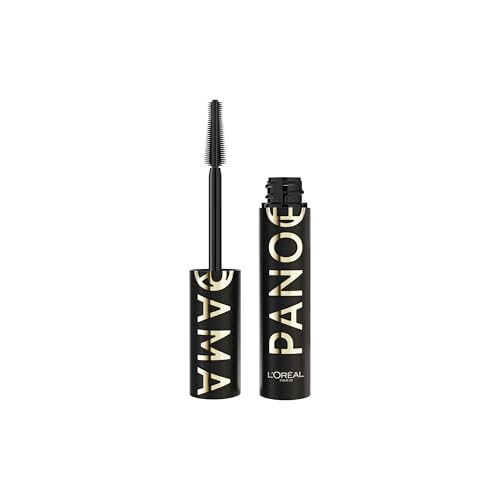 Máscara L'Oreal Paris Voluminous Panorama, fórmula voluminizadora y alargadora, resistente al agua y a las manchas, color negro intenso, 0.33 Fl Oz - imagen 1