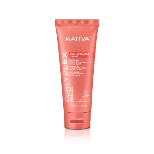 Crema Activadora de Rizos KATIVA Curly Plex 240 ml | Definición y Reconstrucción de Ondas y Rizos | Con Complejo Nano-Bond, Manteca de Karité y Linaza - imagen 2