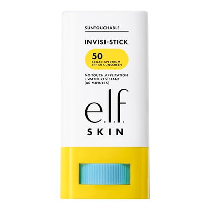 e.l.f. SKIN Suntouchable Invisi-Stick Protector Solar Facial SPF 50, Transparente, Ligera con Aceite de Semilla de Girasol, Vegana y Libre de Crueldad - imagen 1