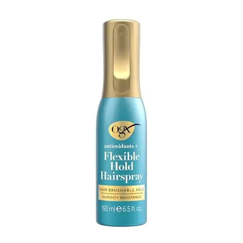 OGX Antioxidantes + Laca para el Cabello de Sujeción Flexible, Laca Antihumedad para 24 Horas de Fijación y Protección, Spray en Botella de - imagen 3