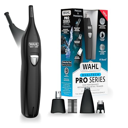 Recortadora de Cejas, Orejas y Nariz Recargable Wahl Pro Series® para Hombres – Dispositivo de Eliminación de Vello Facial DualTech® – Modelo 3025656 - imagen 2