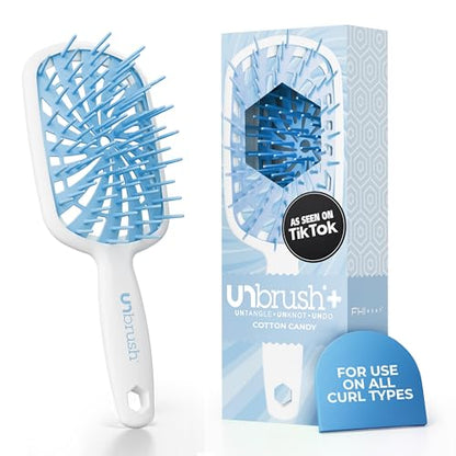 Cepillo Desenredante FHI Heat UNbrush Plus para Cabello Rizado - Desenreda Suavemente Cabello Frágil Húmedo o Seco - 84 Cerdas UltraFlex, Ligero y - imagen 1