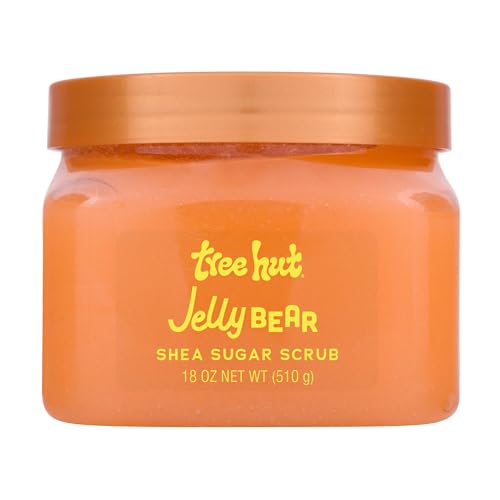 Exfoliante y Humectante Tree Hut Jelly Bear Shea Sugar Scrub con Manteca de Karité y Aceites Esenciales, Suaviza y Aclara la Piel, 18 oz - imagen 3