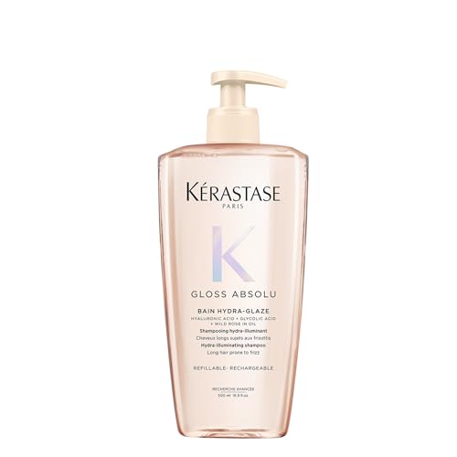 Champú Antifrizz Kerastase Gloss Absolu de Alto Brillo - Limpia y Revela Brillo Extremo, para Cabello Brillante y Con Movimiento, 16.9 Fl Oz (Recarga) - imagen 1