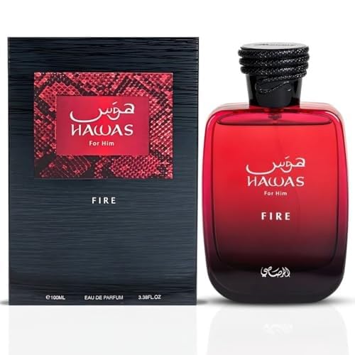 RASASI Hawas Fire Eau De Parfum Spray 100ML - Perfume árabe masculino duradero con esencia intensa - Captura la elegancia y fuerza masculina - imagen 2