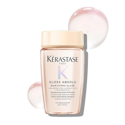Champú Antifrizz Kerastase Gloss Absolu de Alto Brillo - Limpia y Revela Brillo, Para Cabello Brillante y Con Movimiento, 2.5 Fl Oz, Tamaño de Viaje - imagen 1