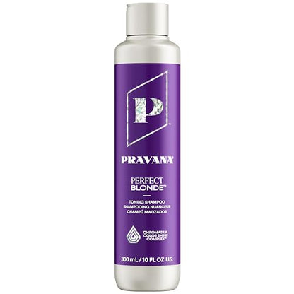 Champú Tónico Morado Pravana The Perfect Blonde | Neutraliza Tonos Amarillos y Anaranjados | Para Cabello Tratado con Color | Chromasilk Aumenta - imagen 2