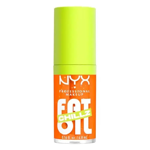NYX PROFESSIONAL MAKEUP Fat Oil Chillz, Brillo Hidratante y Vegano, Gloss Labial Tinte - Citrus Chiller (Naranja Claro) - imagen 1