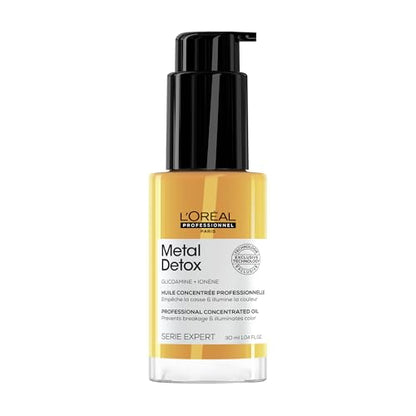 L'Oréal Professionnel Paris Aceite Capilar Metal Detox Leave-In - Protector Térmico Anti-Frizz, Elimina Metales del Agua Dura, Prolonga el Color, - imagen 2