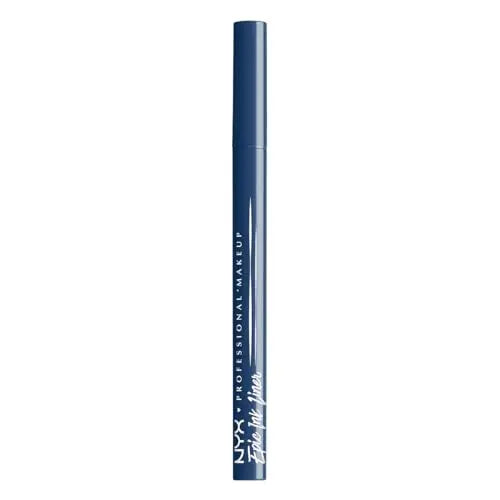Eyeliner Líquido Mate Impermeable NYX PROFESSIONAL MAKEUP Epic Ink, Fórmula Vegana - Mid Night Rise (Azul Profundo) - imagen 4