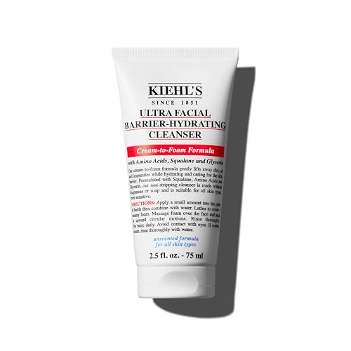 Limpiador Hidratante Barrera Kiehl's Ultra Facial, Crema a Espuma, Limpieza Diaria Suave para Todo Tipo de Piel, Incluyendo Sensible - 2.5 Fl Oz - imagen 3