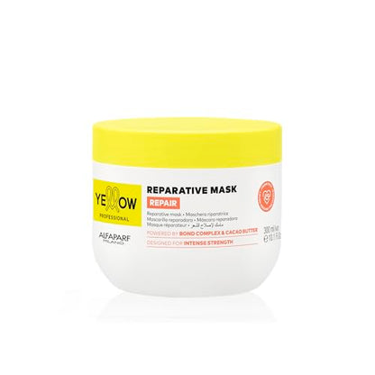 ALFAPARF MILANO Mascarilla Reparadora Profesional Yellow para Cabello Dañado - Con Complejo de Enlace y Manteca de Cacao - 300ml - imagen 3