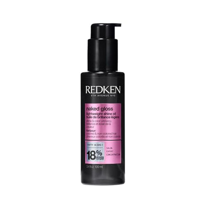 Aceite para el cabello Redken Naked Gloss Shine - Aporta brillo y realza la vibrancia del color, protector de calor ligero, control de frizz, - imagen 1