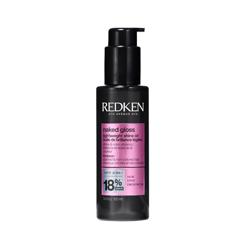 Aceite para el cabello Redken Naked Gloss Shine - Aporta brillo y realza la vibrancia del color, protector de calor ligero, control de frizz, - imagen 4
