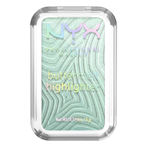 NYX PROFESSIONAL MAKEUP Buttermelt Highlighter en polvo, iluminador de alto impacto, hasta 12 horas de duración - 20 Butta Mint (Verde Menta) - imagen 2