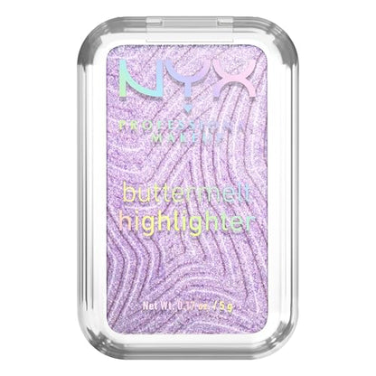NYX PROFESSIONAL MAKEUP Buttermelt Highlighter en polvo, iluminador de alto impacto, hasta 12 horas de duración - 40 No 1 Butta (Lavanda Holográfica) - imagen 1