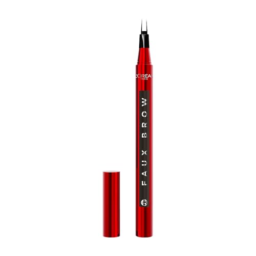 Lápiz de Cejas L'Oreal Paris Faux Brow, con Punta Doble, Maquillaje de Cejas Preciso y Rápido, Color Negro Suave, 0.04 Fl Oz - imagen 1