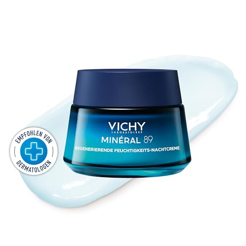 Crema de Noche VICHY Minéral 89 para Recuperación de Hidratación, Hidratante Facial con Ácido Hialurónico, Melatonina y Minerales, 50ml - imagen 4