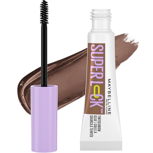 Gel para cejas Maybelline Super Lock, gel ligero y resistente al agua, color marrón medio, hasta 24 horas de fijación, 1 unidad - imagen 1