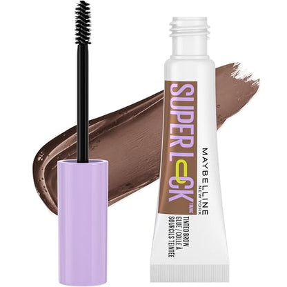 Gel para cejas Maybelline Super Lock, gel ligero y resistente al agua, color marrón medio, hasta 24 horas de fijación, 1 unidad - imagen 3